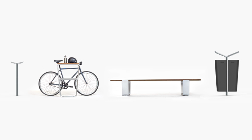 fuseproject designs flat-pack outdoor public furniture system for landscape forms