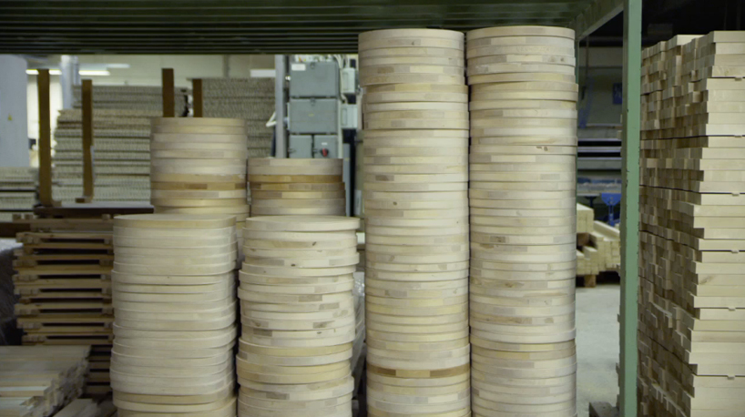artek/vitra: the making of the patented L-shaped stool 60 by alvar aalto