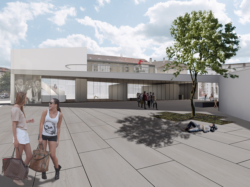 reinosa sociocultural center blends groundscape in spain