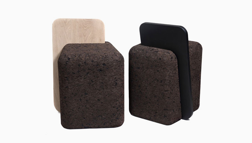 black cork furniture collection by toni grilo at maison et objet