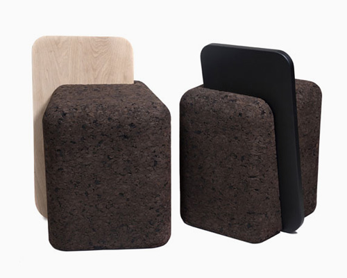 black cork furniture collection by toni grilo at maison et objet