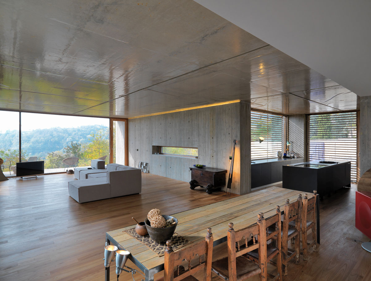 fl architetti construct casa y in the hills of turin