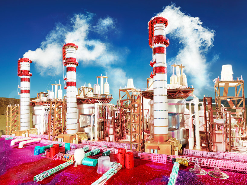 david lachapelle scales models of refineries and gas stations