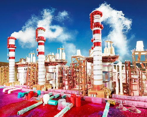 david lachapelle scales models of refineries and gas stations