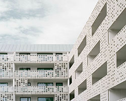 huttunen lipasti pakkanen perforates 3D facade for saukonpaasi housing in helsinki