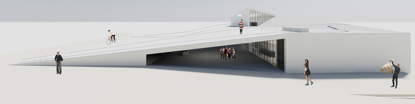 reinosa sociocultural center blends groundscape in spain