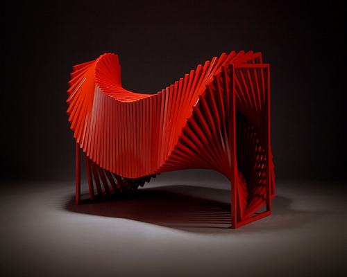jeon kyung ok rotates straight lines in curved revolving chair