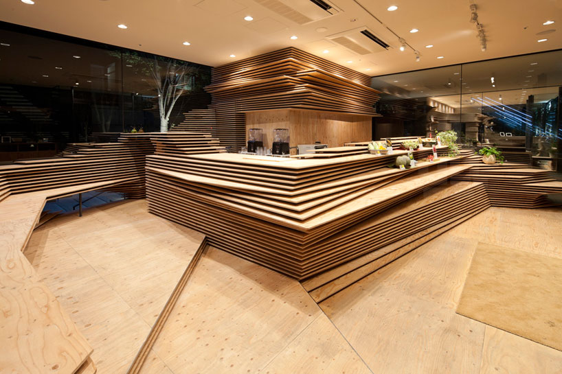 kengo kuma shun shoku lounge designboom