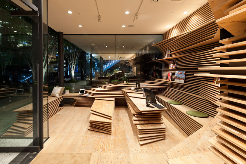 kengo kuma shun shoku lounge designboom