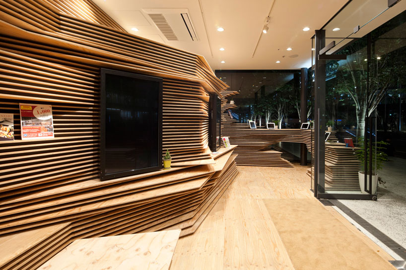 kengo kuma shun shoku lounge designboom