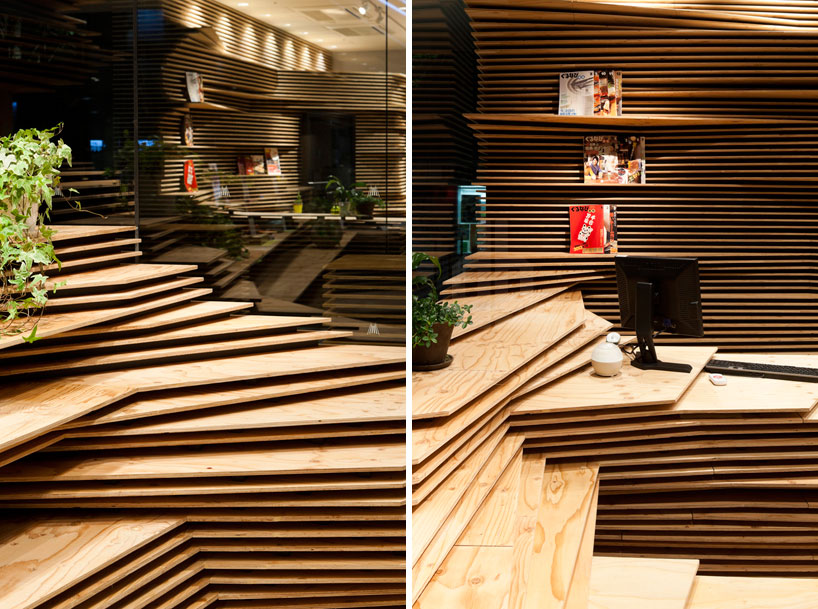 kengo kuma shun shoku lounge designboom