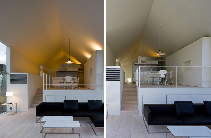 house with oak tree by maniera architects and associates