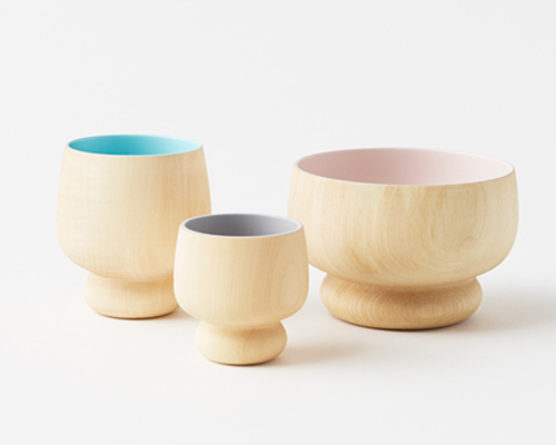 nendo highlights wood turning with urushi lacquerware lump collection