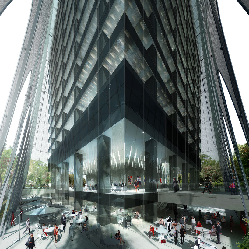 REX wraps equator tower in fully retractable brise-soleil