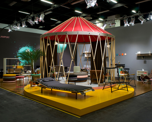 richard lampert presents new collection with tent installation
