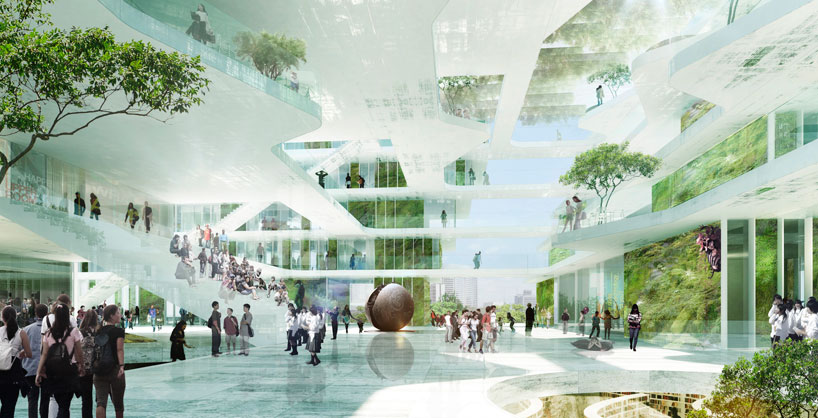 schmidt hammer lassen island school in hong kong designboom