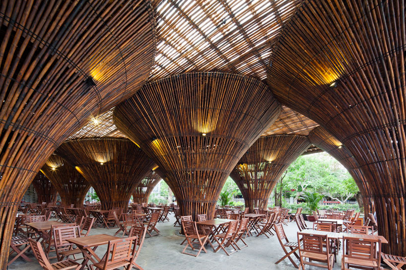 bamboo kontum indochine cafe by vo trong nghia architects