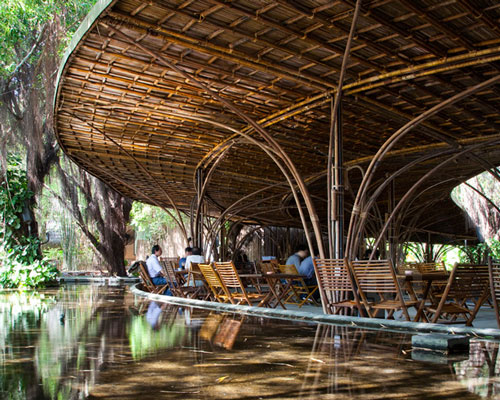 vo trong nghia architects builds bamboo wNw cafe
