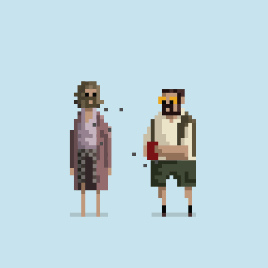 8-bit pixel gifs by dusan cezek animate famous movie moments + comics