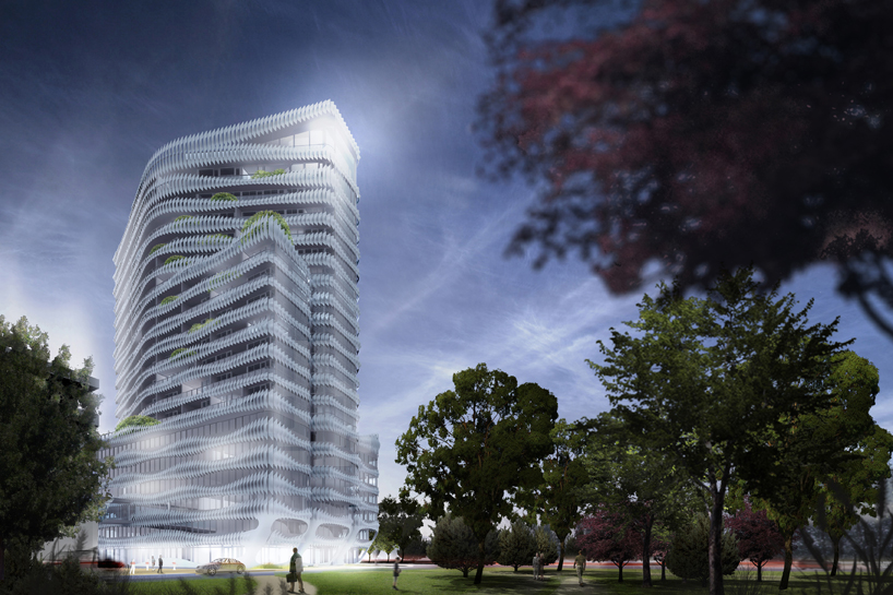 j. mayer h. architects raises hospital grounds in dusseldorf