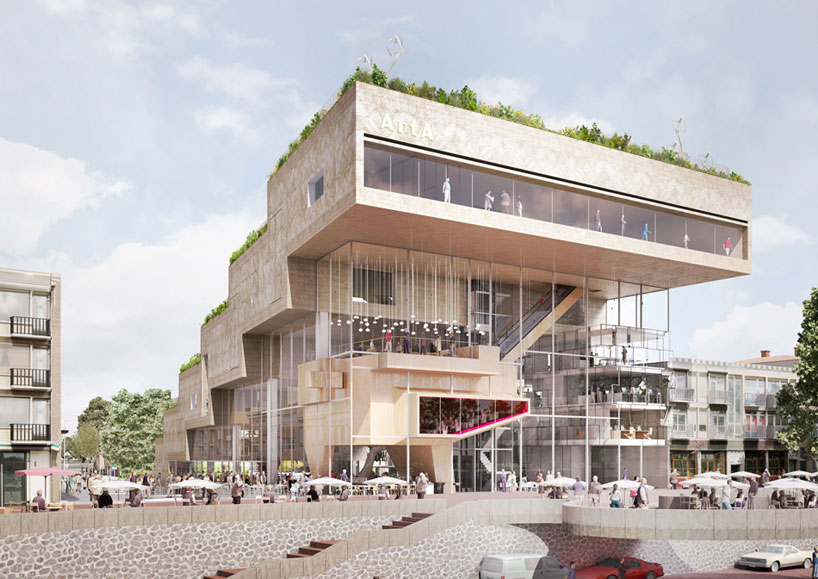 NL architects composes staggered ArtA arnhem cultural center