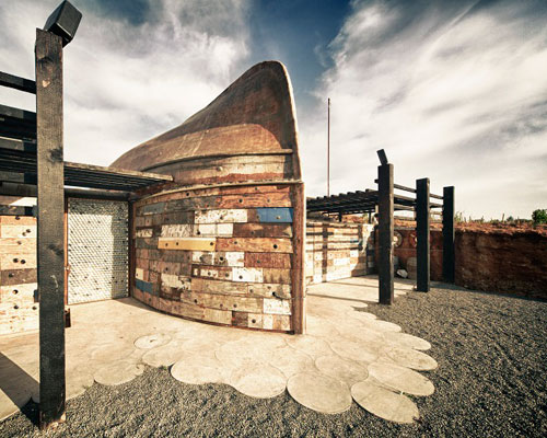 claudia turrent and alejandro d'acosta recycle boats into wine facility