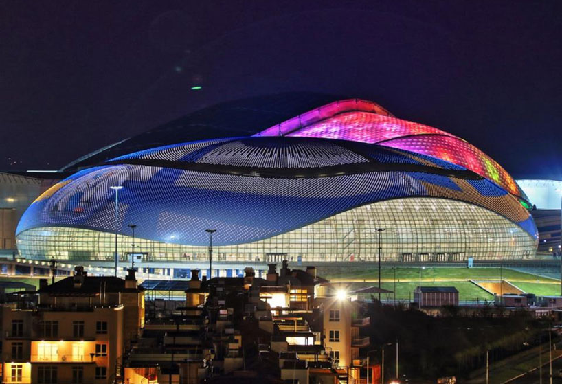 bolshoy ice dome lights up sochi 2014 winter olympics