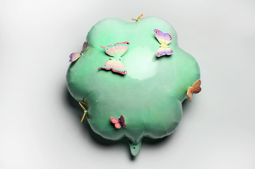 nina jun reconsiders gravity with ceramic balloons