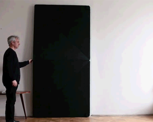 klemens torggler's hingeless flip-panel door folds open like origami