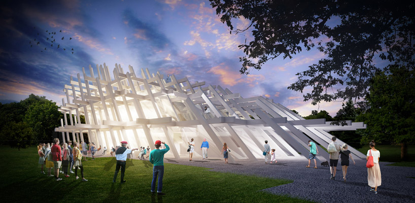 j. mayer h. celebrates karlsruhe anniversary with latticed pavilion