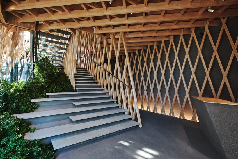 kengo kuma weaves wooden lattice into sunny hills dessert shop