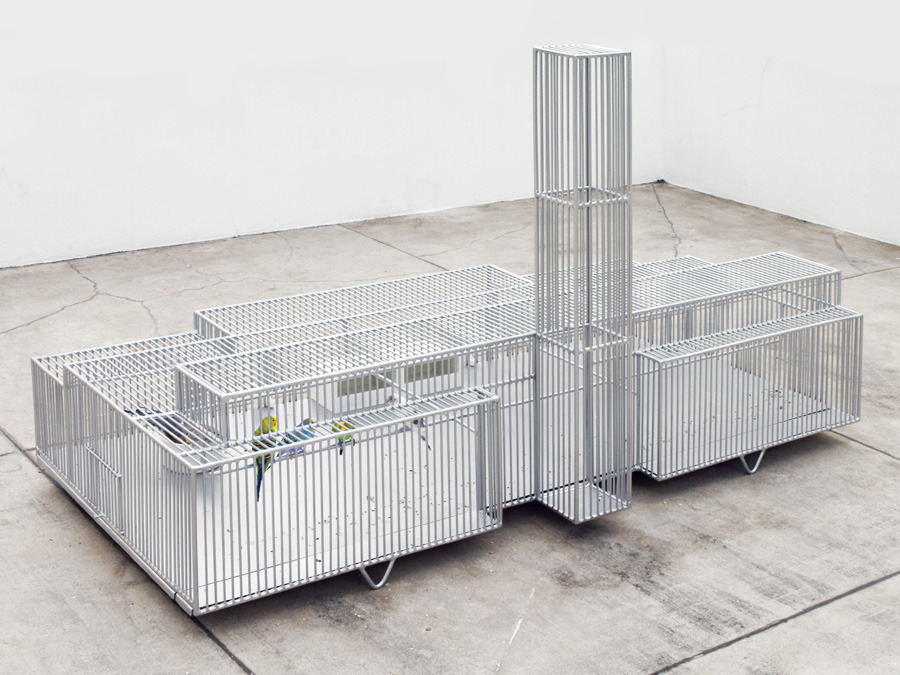 museum bird cages by marlon de azambuja