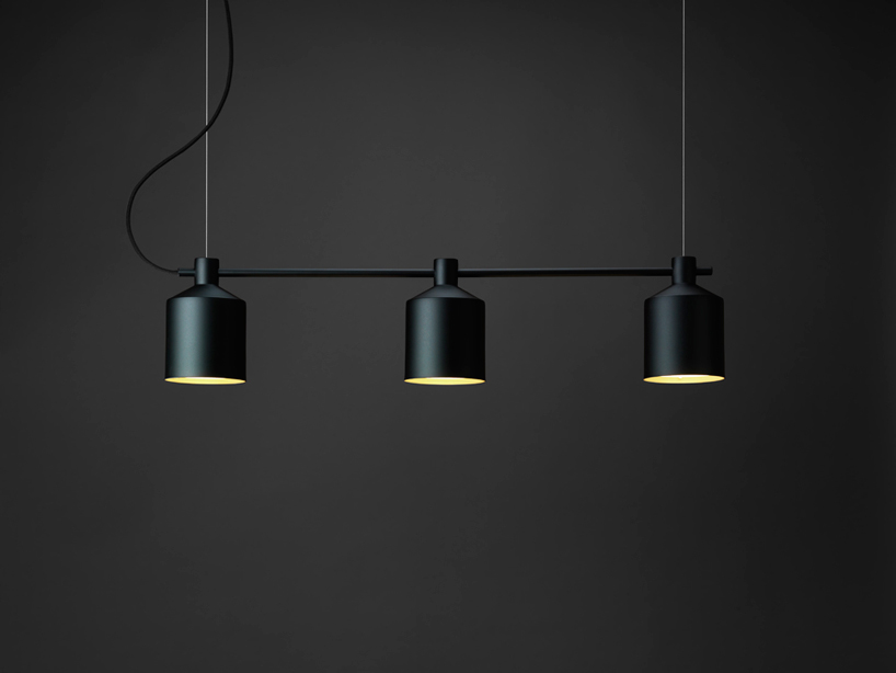 note design studio: silo trio pendant lights + silo floor lamps for zero