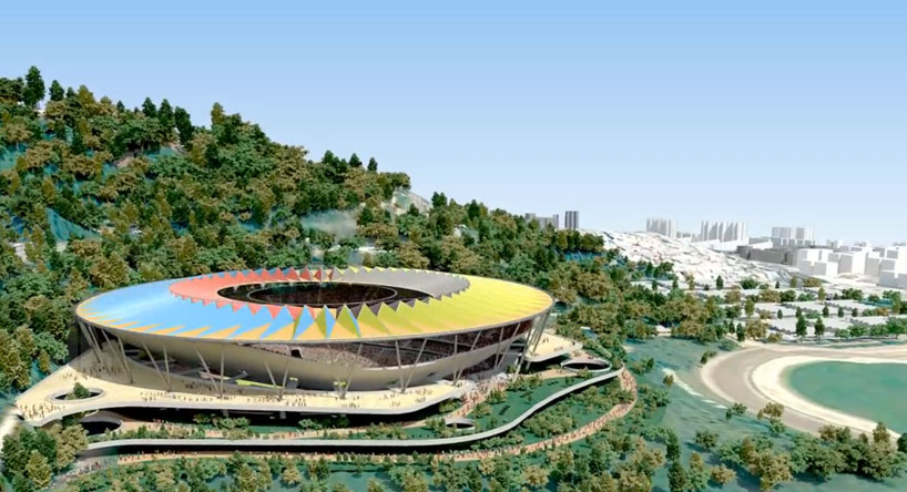rogers stirk harbour + partners envisions venezuelan soccer stadium