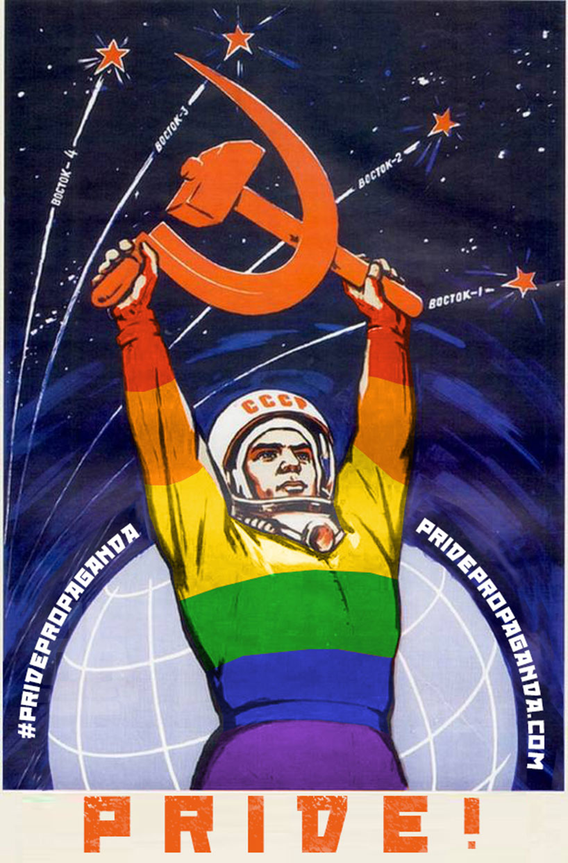 soviet propaganda turned into pride propaganda posters