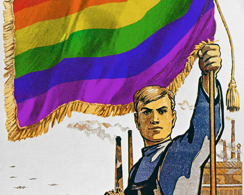 soviet propaganda turned into pride propaganda posters 