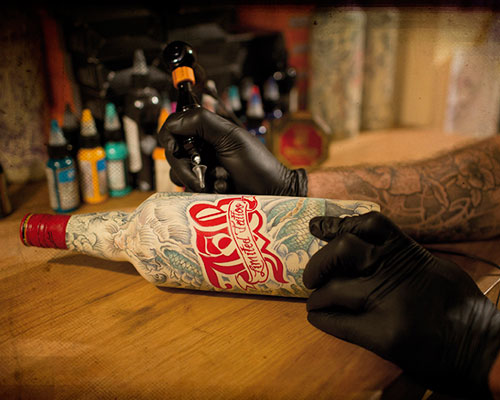 le sphinx tattoos 25 limited edition J+B whiskey bottles 