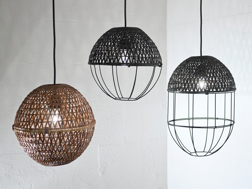 studio ljung & ljung POP bamboo lampshades at stockholm furniture fair