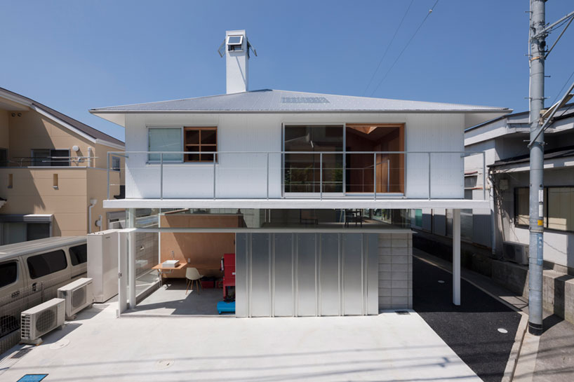 tato architects suspends stilted house in kawanishi