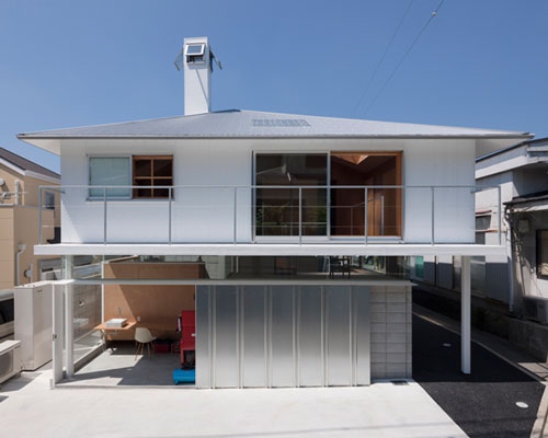 tato architects suspends stilted house in kawanishi