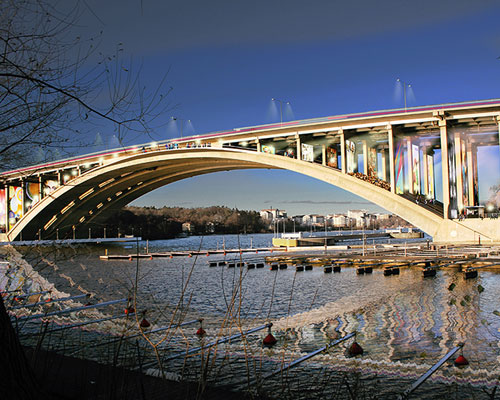 visiondivision activates tranebergsbron bridge in stockholm 