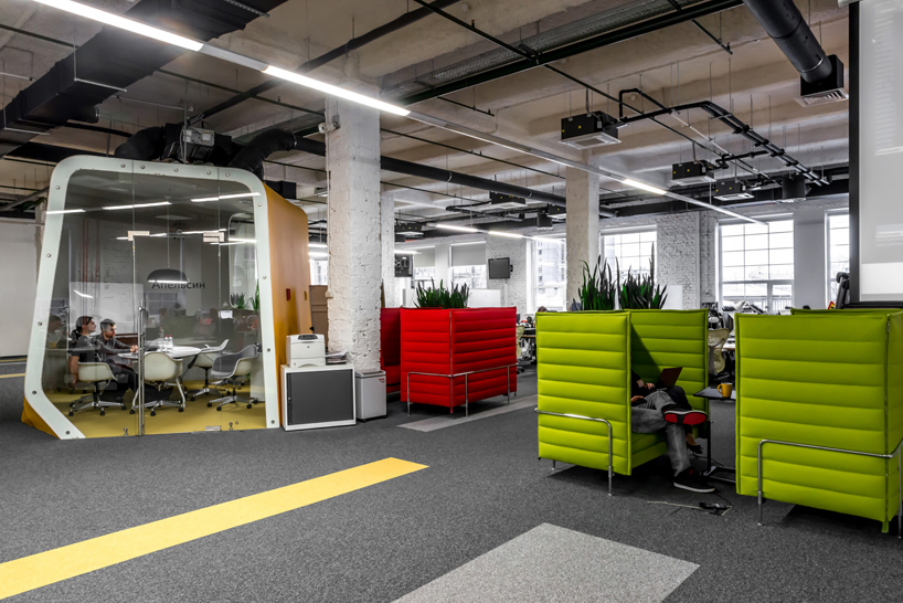 za bor architects makes yandex office pop in moscow