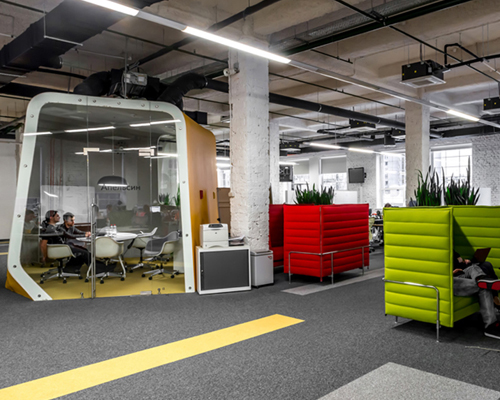 za bor architects makes yandex office pop in moscow