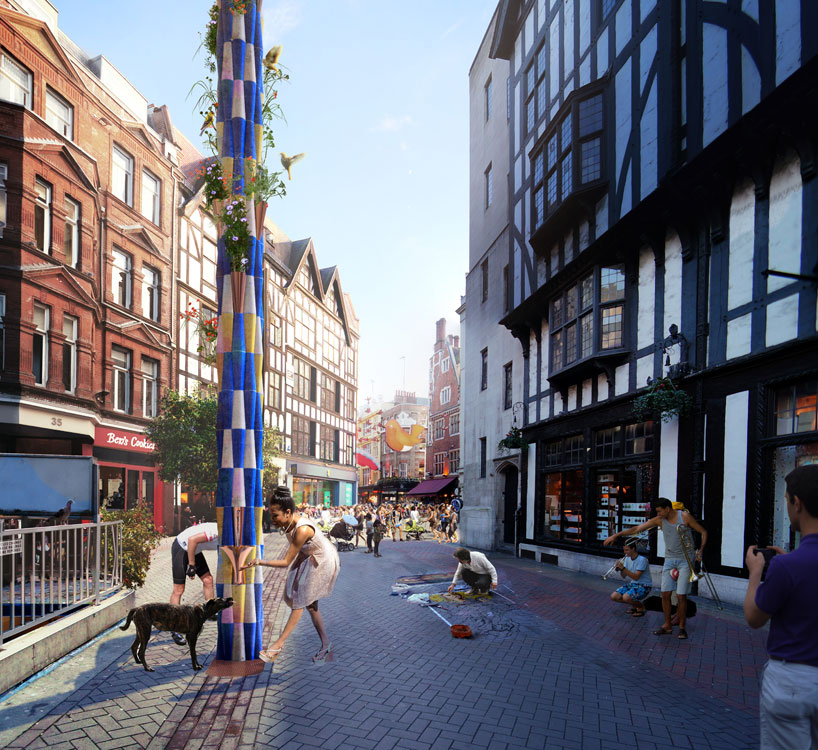zaha hadid london water fountain kiosk exhibition designboom