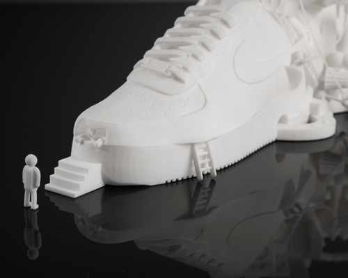 modla + damilola odusote collaborate on 3D printed NIKE air force 1 sculpture