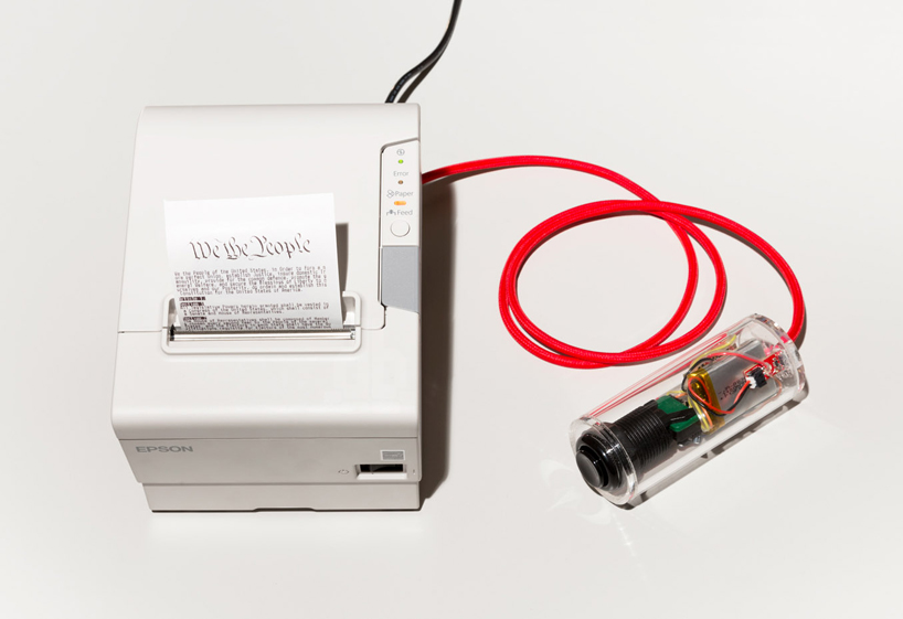 CONSTI2GO receipt printer hacked to produce the US constitution in 6 seconds