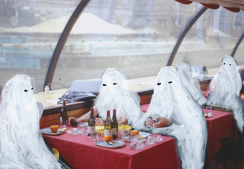 angela deane paints ghosts on found photos 