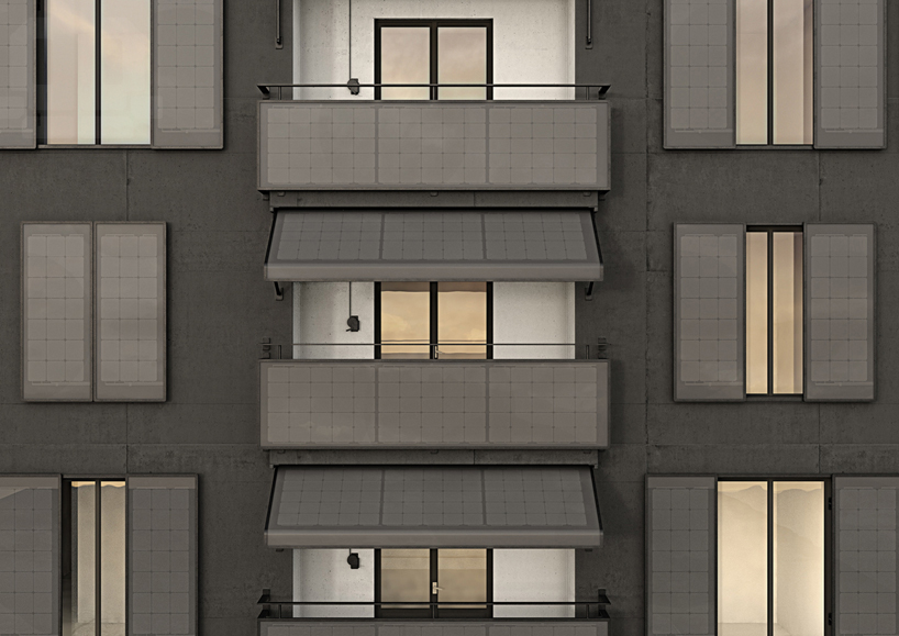 bernstrand integrates solar panels into an active frontage system