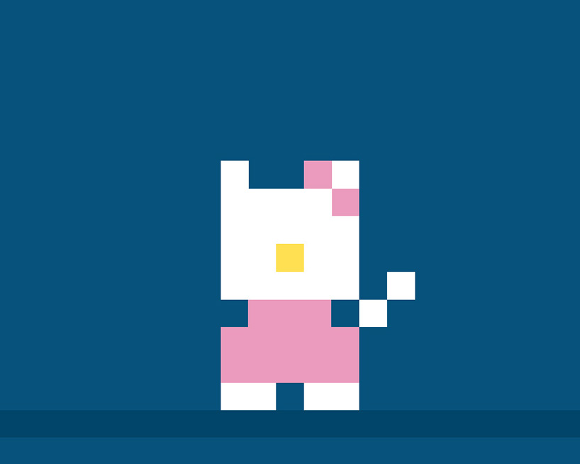 cats in the night recreates famous felines in 8-bit