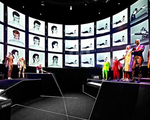 scenographic david bowie exhibition at MIS by atelier marko brajovic